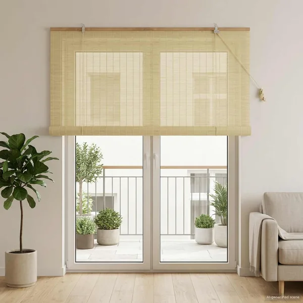 Store enrouleur Naturel 160 x 220 cm Bambou