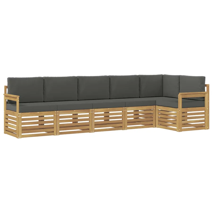 Ensemble de canapés d'extérieur 6 pcs Blanc et anthracite - 2