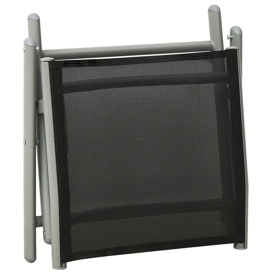 Salon de jardin 3 pcs textilène et aluminium argenté - 10