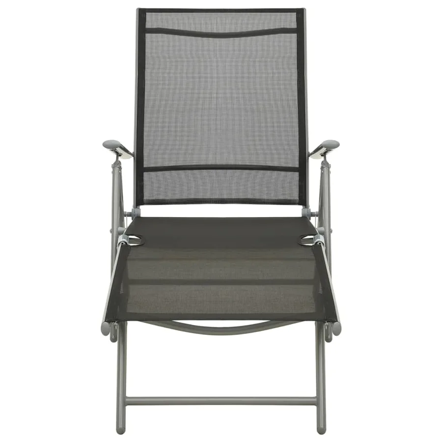 Salon de jardin 3 pcs textilène et aluminium argenté - 4