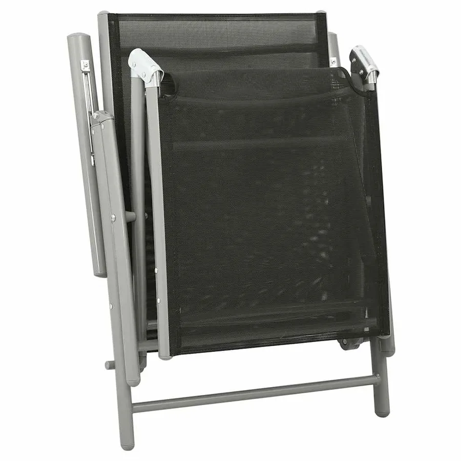 Salon de jardin 3 pcs textilène et aluminium argenté - 6