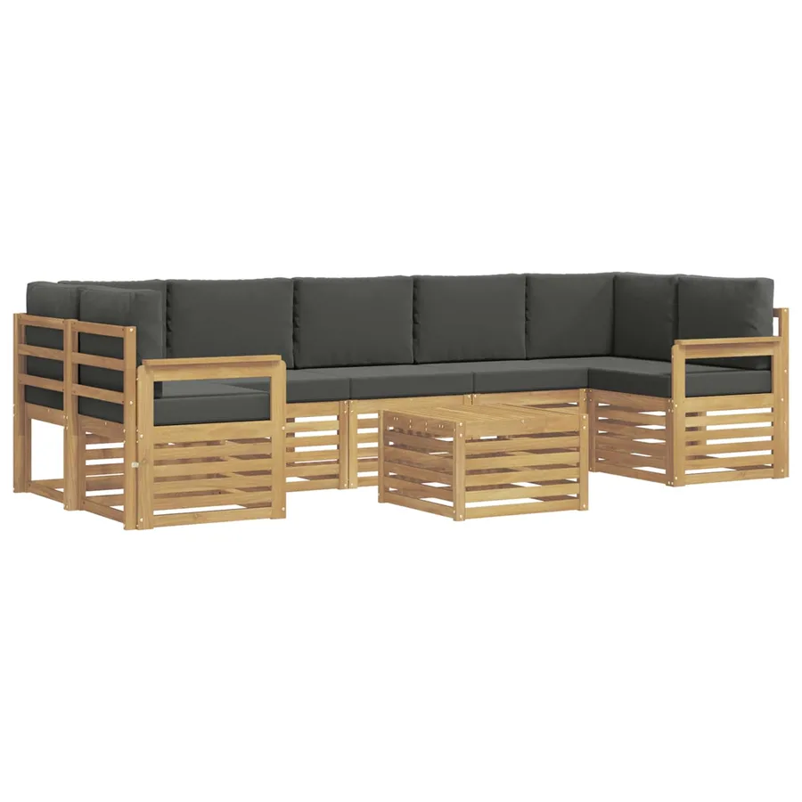 Ensemble de canapés d'extérieur 8 pcs Blanc et anthracite - 2