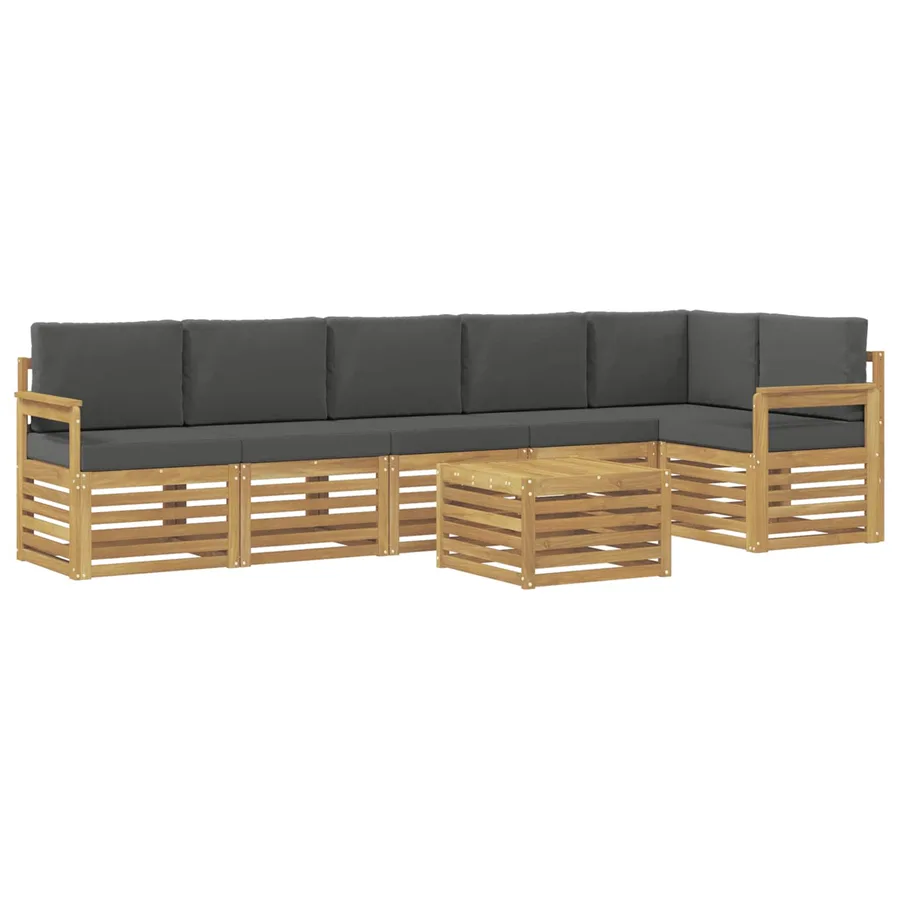 Ensemble de canapés d'extérieur 7 pcs Blanc et anthracite - 2