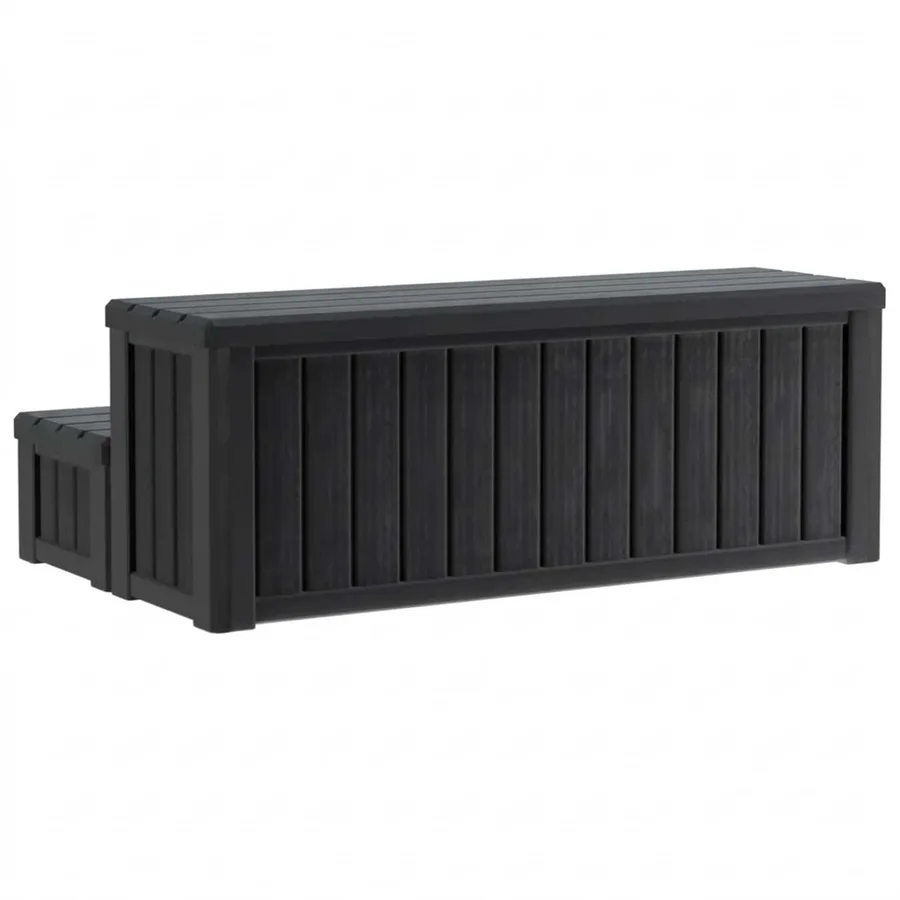 Marchepied de bain à remous avec rangement 2 étapes Noir PP - 6