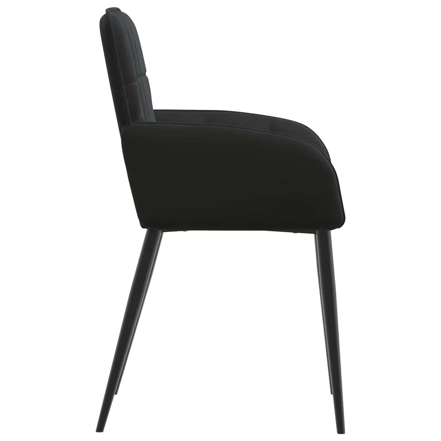 Chaises de salle à manger 4 pcs Velours Noir 57 x 50 x 85 cm - 4