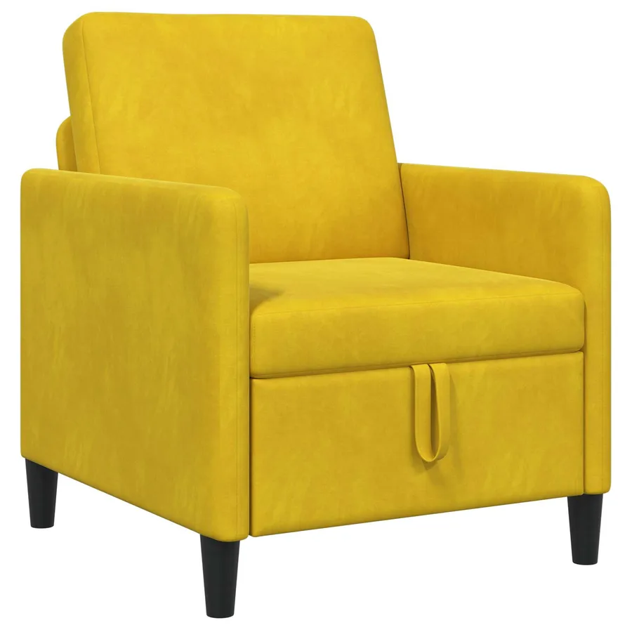 Sofa avec rangement Jaune 72 x 78 x 87 cm Polyester - 2