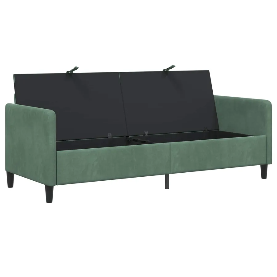 Sofa avec rangement Vert Mer 192 x 78 x 87 cm Polyester - 4