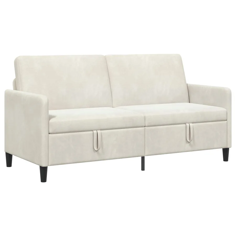 Sofa avec rangement Crème 172 x 78 x 87 cm Polyester - 2
