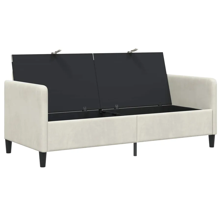 Sofa avec rangement Crème 172 x 78 x 87 cm Polyester - 4