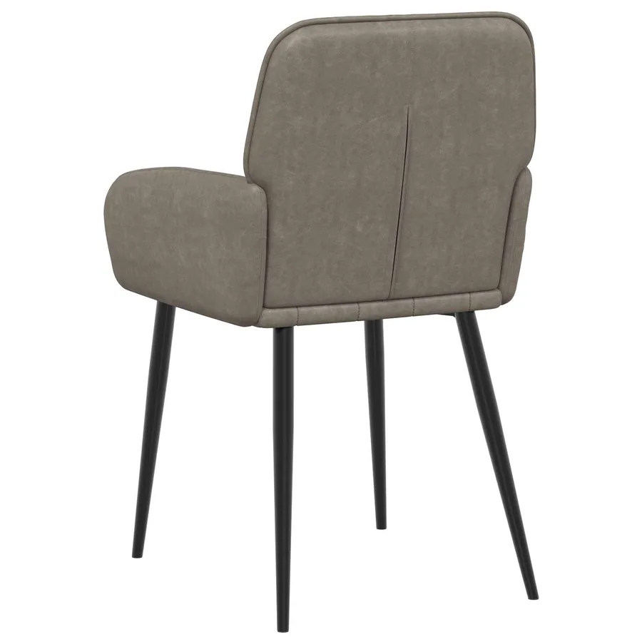 Chaises de salle à manger 4 pcs Simili cuir Gris - 5