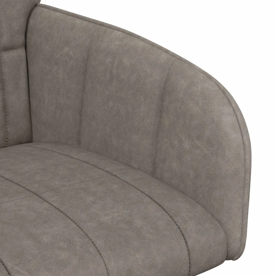 Chaises de salle à manger 4 pcs Simili cuir Gris - 6