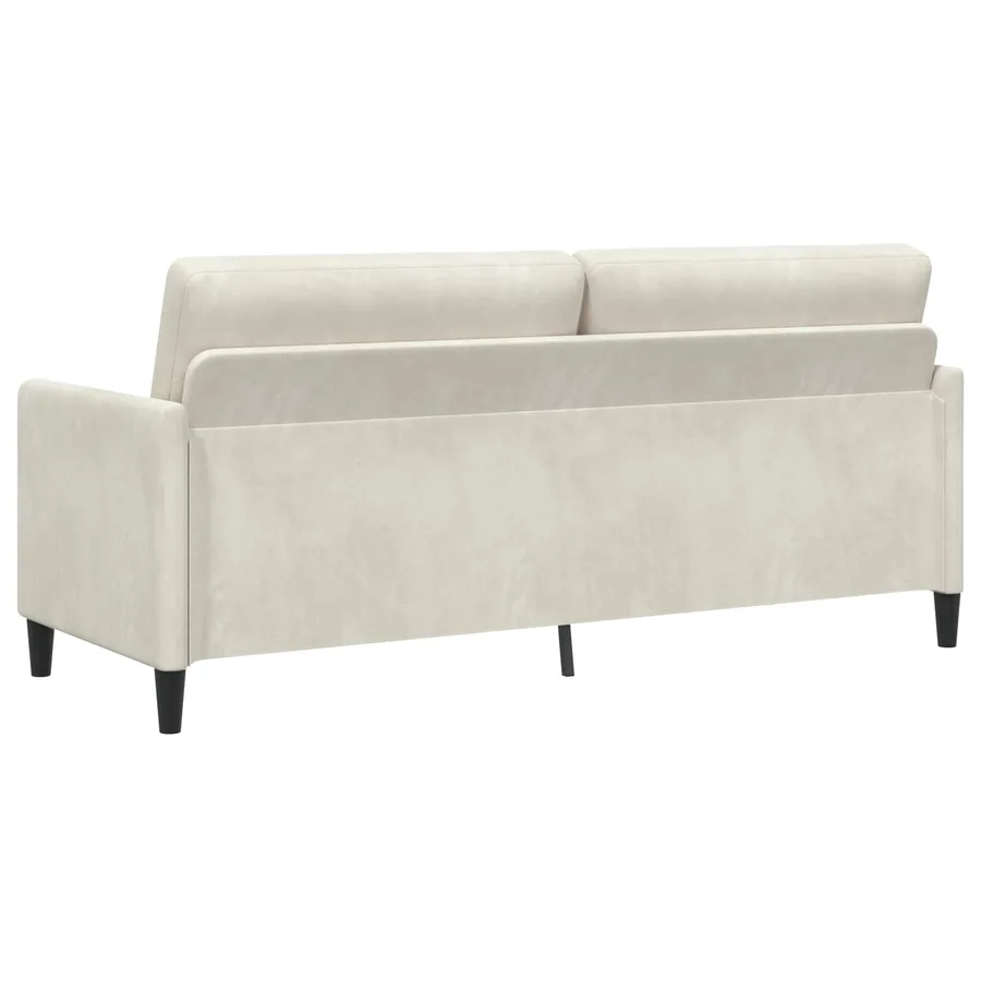 Sofa avec rangement Crème 192 x 78 x 87 cm Polyester - 5