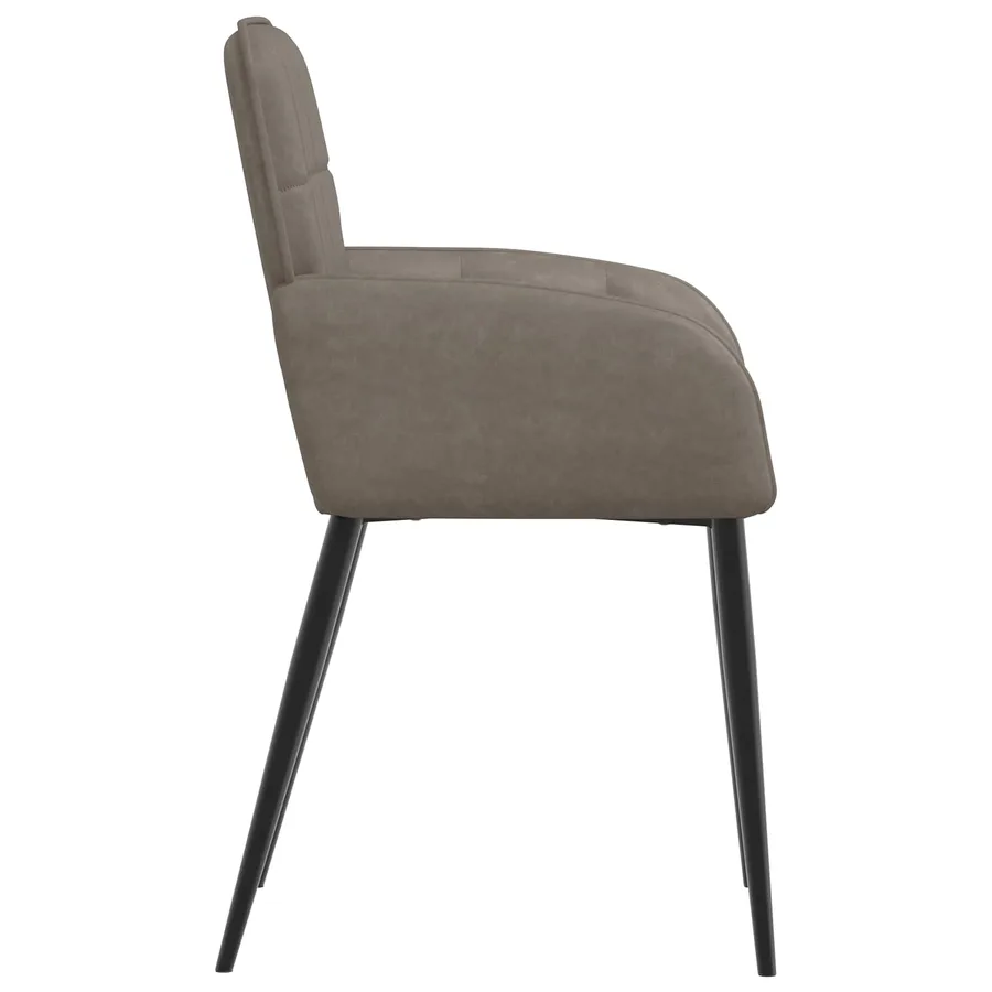 Chaises de salle à manger 6 pcs Simili cuir Gris - 4