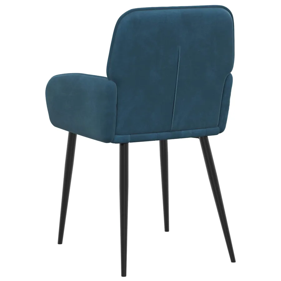 Chaises de salle à manger 4 pcs Velours Bleu 57 x 50 x 85 cm - 5