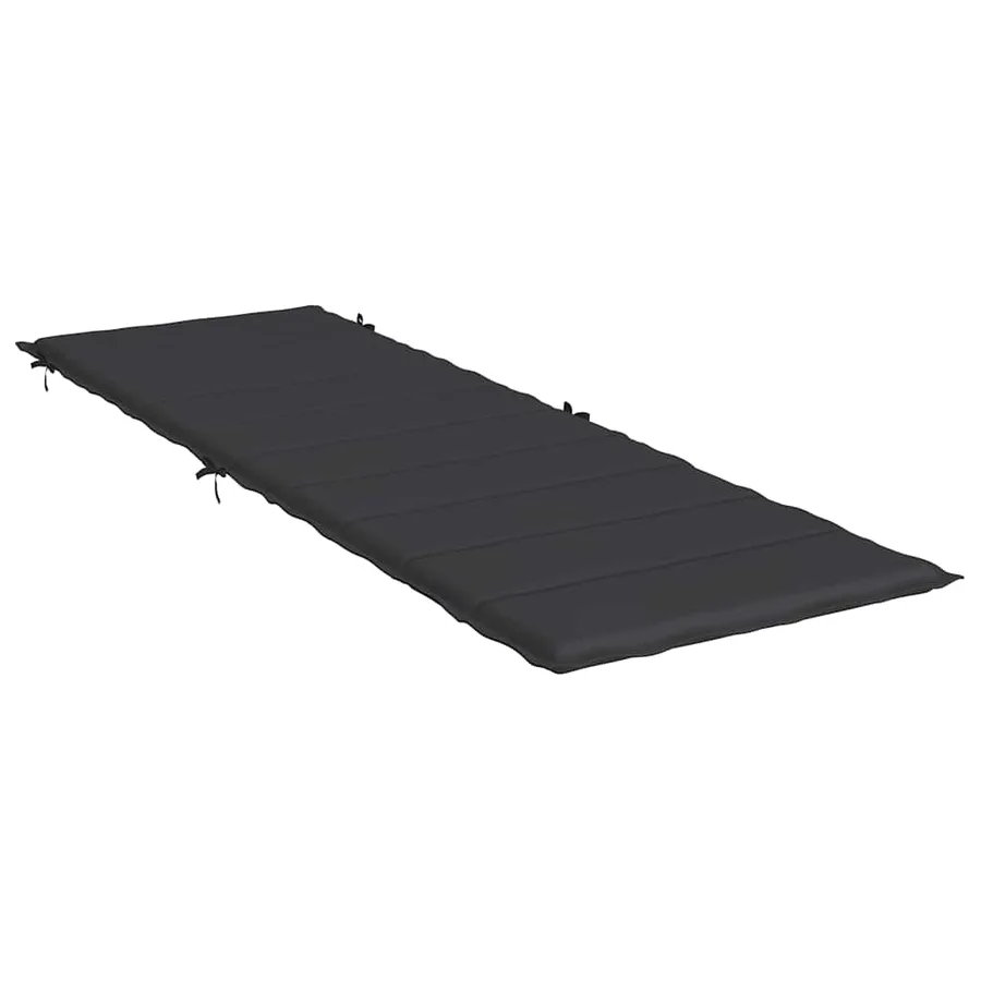 Coussin de chaise longue noir 186x58x4 cm tissu oxford - 4