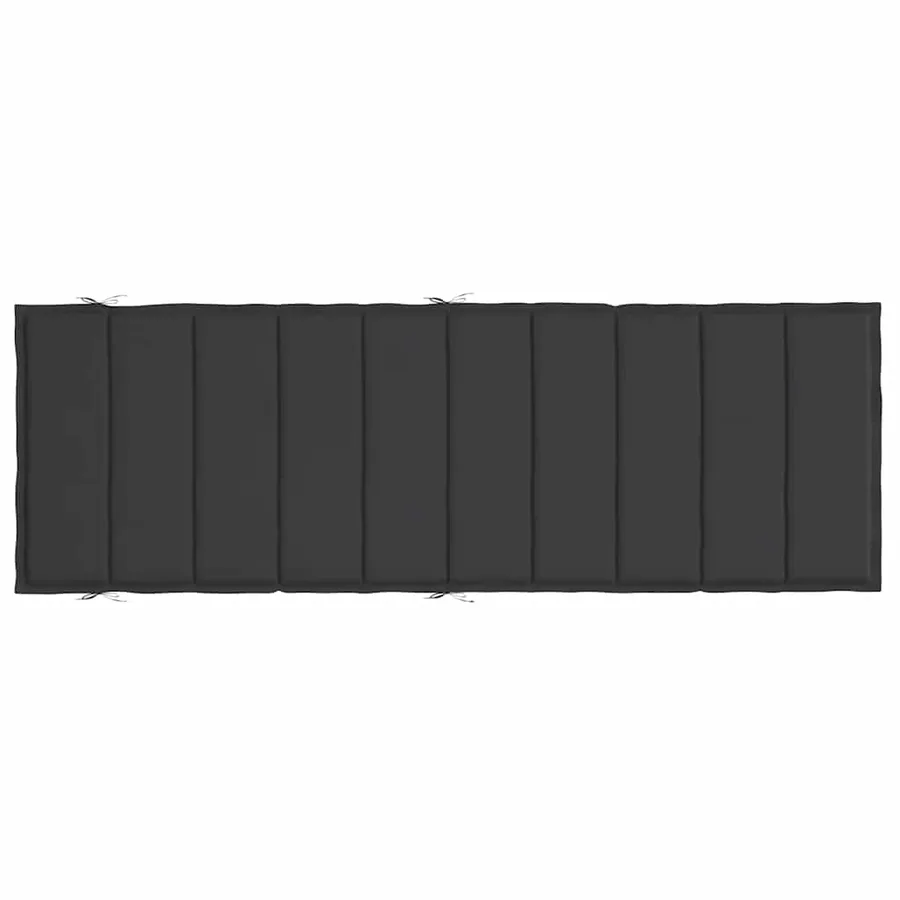 Coussin de chaise longue noir 186x58x4 cm tissu oxford - 5
