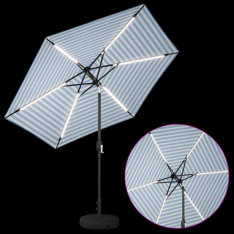 Parasol de jardin avec lumières LED et base 270 x 270 cm - 4