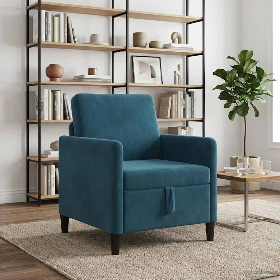 Sofa avec rangement Bleu 72 x 78 x 87 cm Polyester