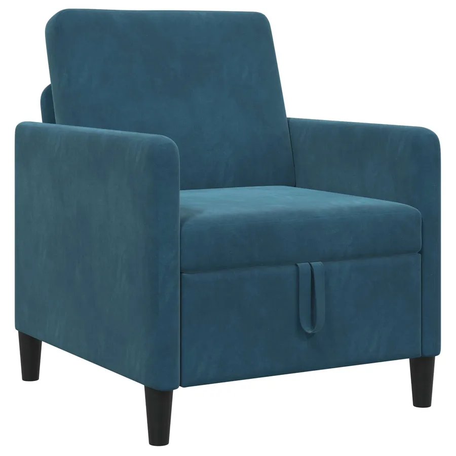 Sofa avec rangement Bleu 72 x 78 x 87 cm Polyester - 2