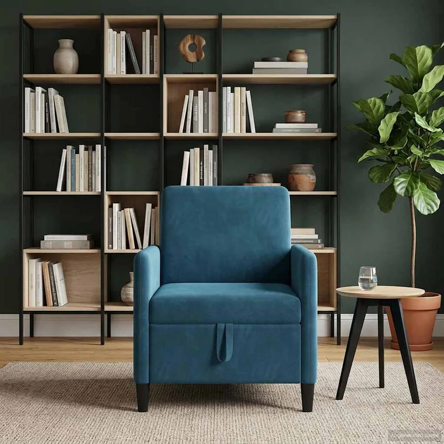 Sofa avec rangement Bleu 72 x 78 x 87 cm Polyester - 3