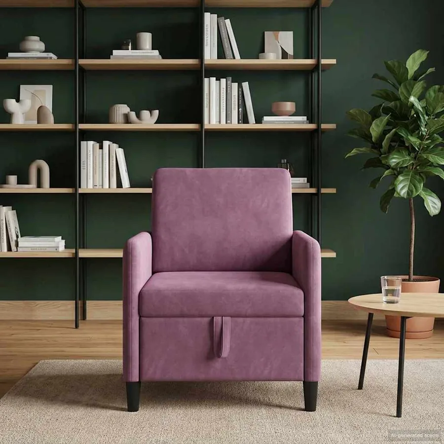 Sofa avec rangement Pourpre 72 x 78 x 87 cm Polyester
