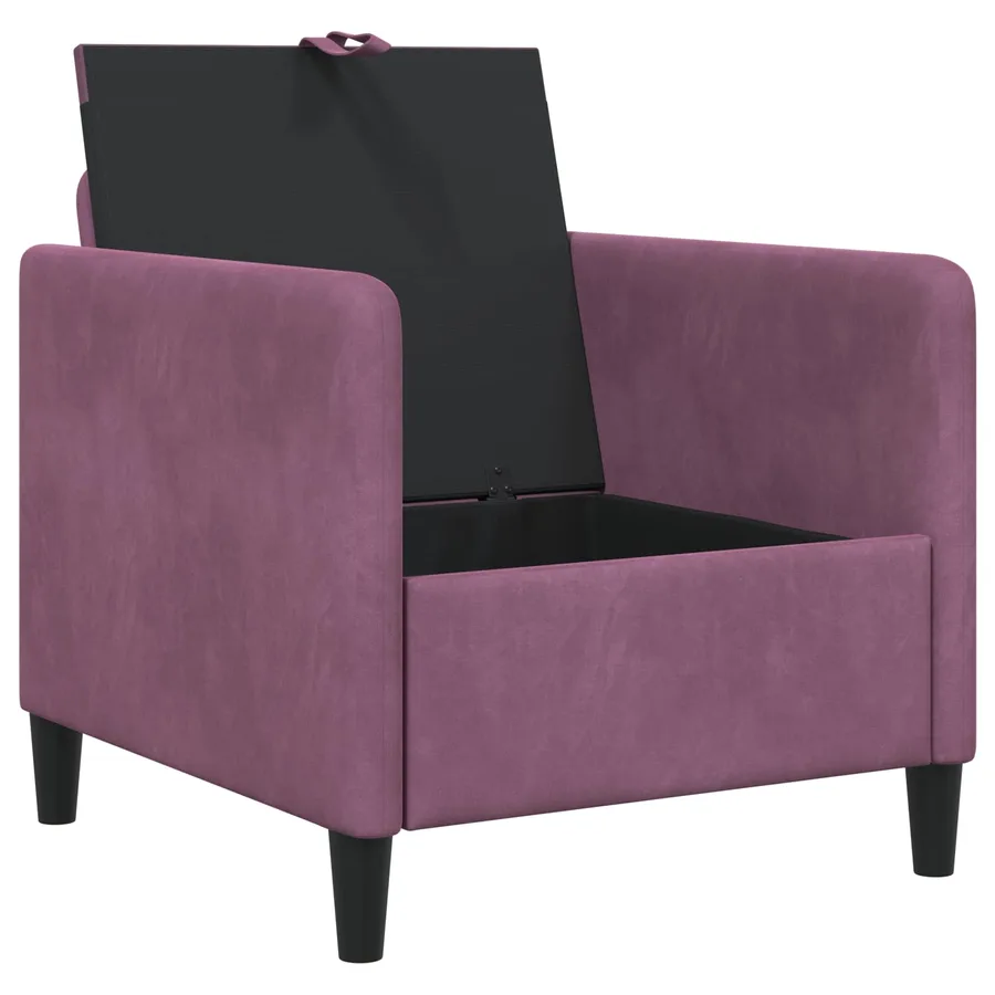 Sofa avec rangement Pourpre 72 x 78 x 87 cm Polyester - 4