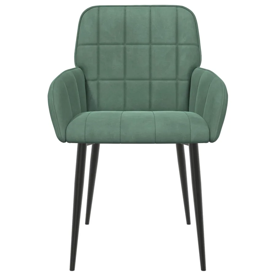 Chaises de salle à manger 2 pcs Velours Vert Mer - 3