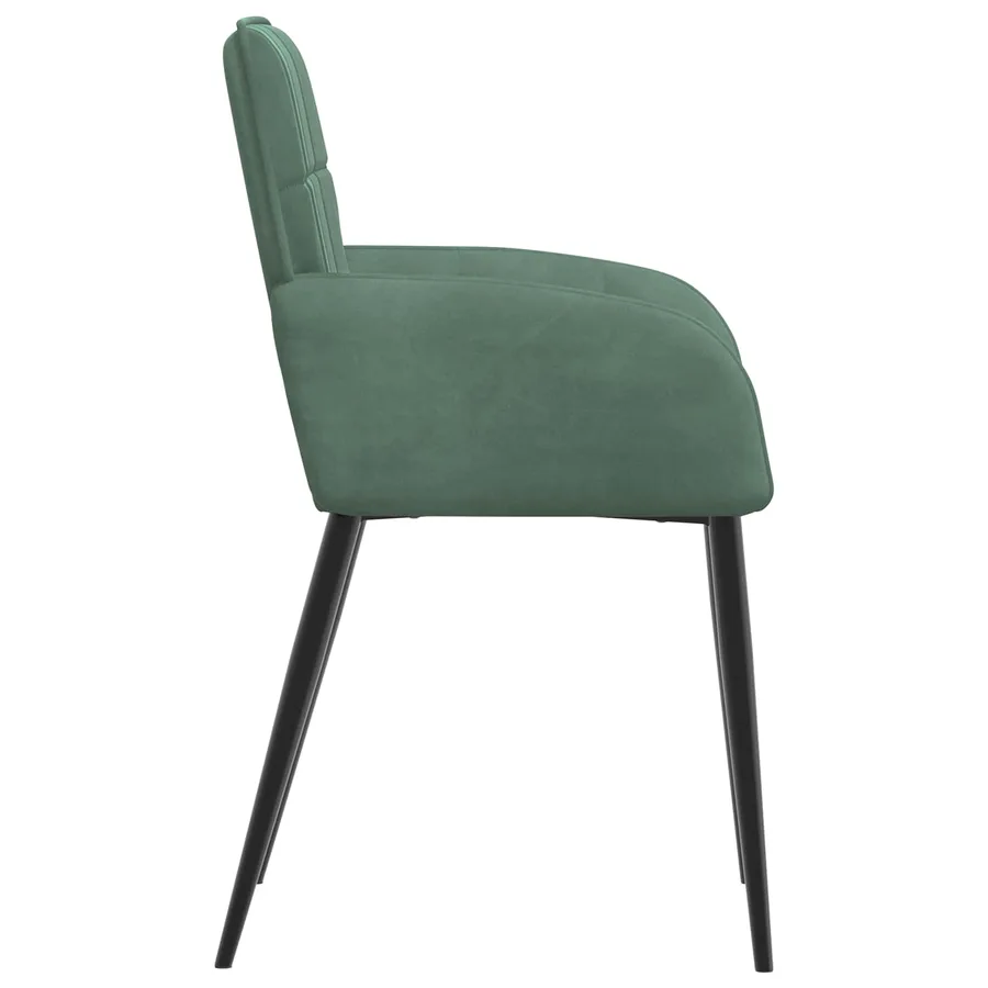 Chaises de salle à manger 2 pcs Velours Vert Mer - 4