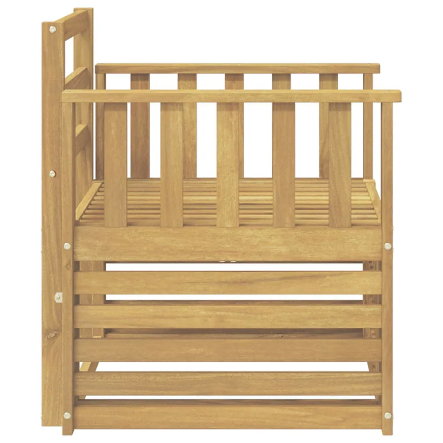 2 Pièce Ensemble de canapés d'extérieur Bois d'Acacia Massif - 4
