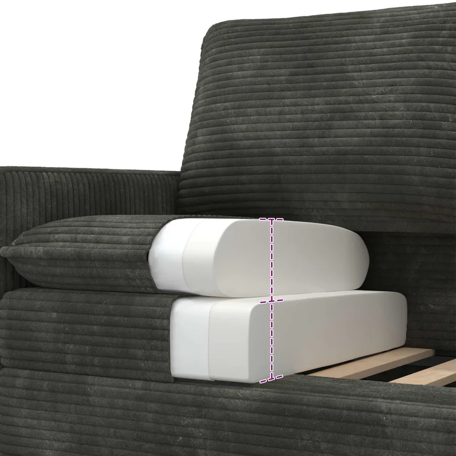 Ensemble de Canapés 2 pcs Anthracite Polyester - 6