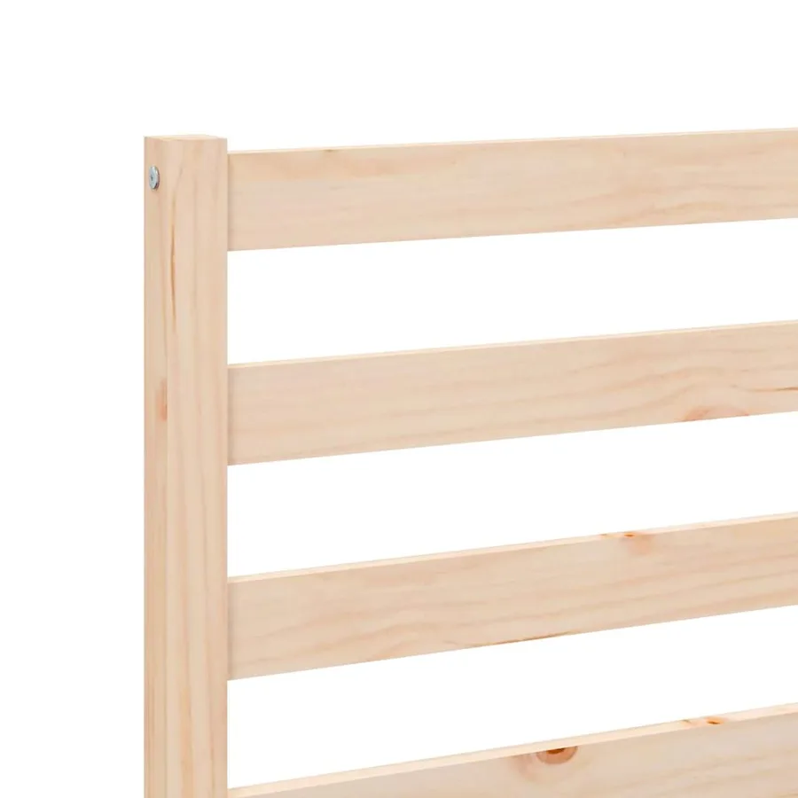 Cadre de lit Naturel 208,5 x 157,5 x 69,5 cm Bois de Pin Massif - 7