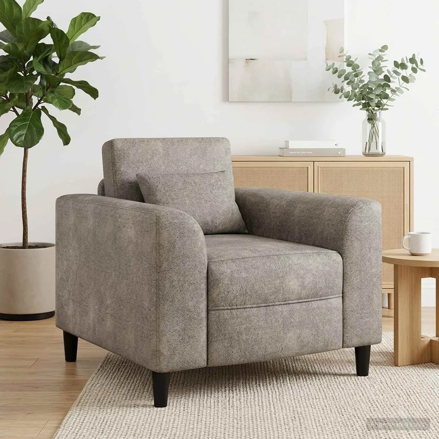 Fauteuil Gris clair Simili daim