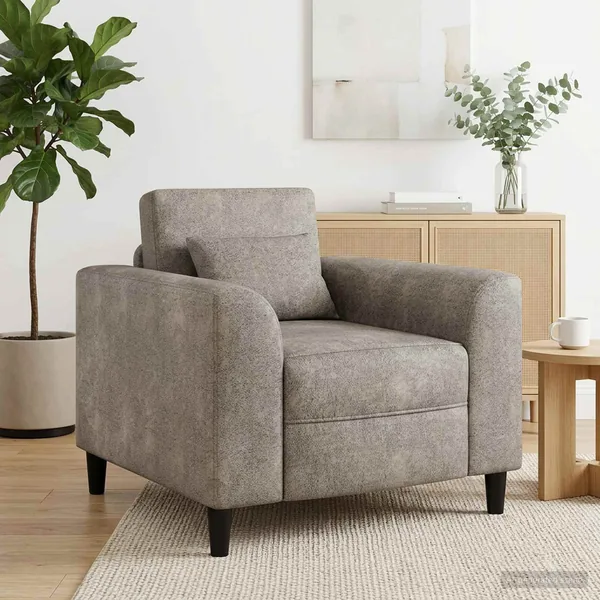 Fauteuil Gris clair Simili daim