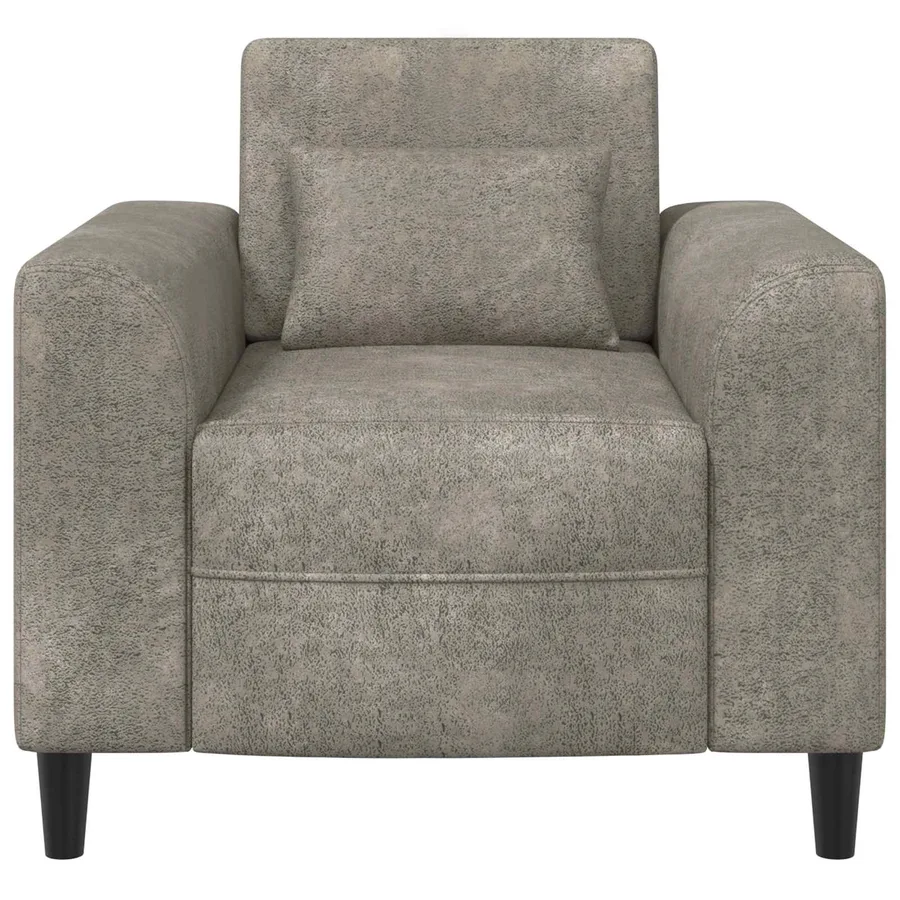 Fauteuil Gris clair Simili daim - 3