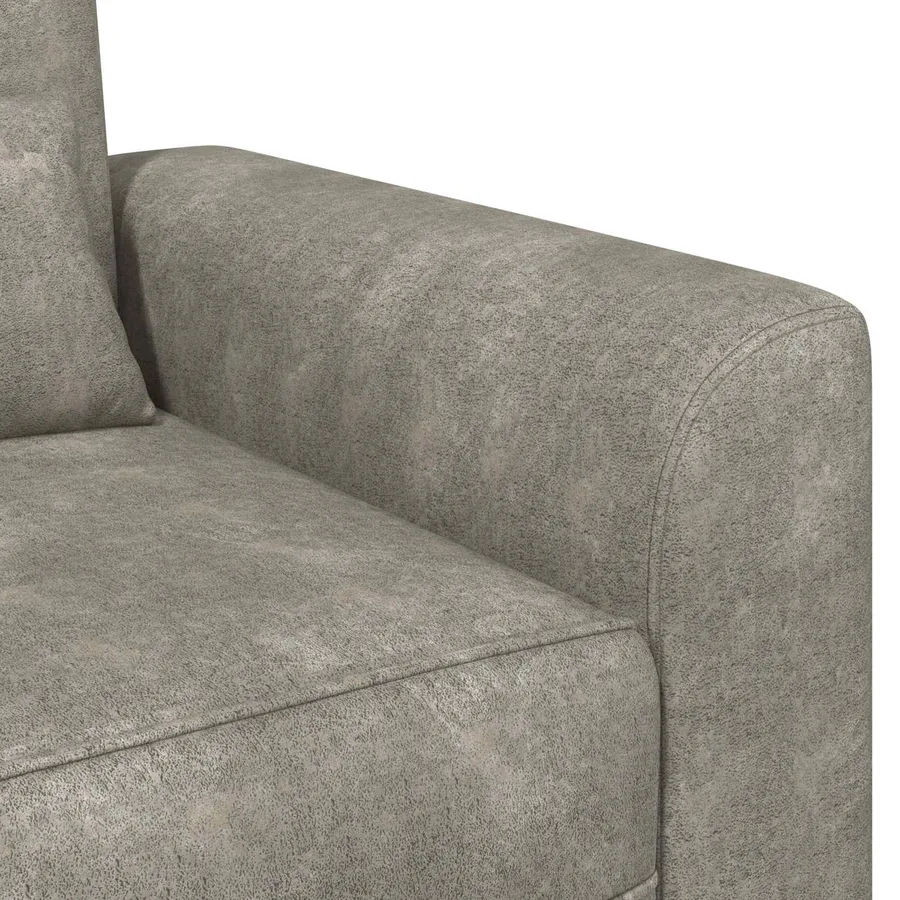 Fauteuil Gris clair Simili daim - 6