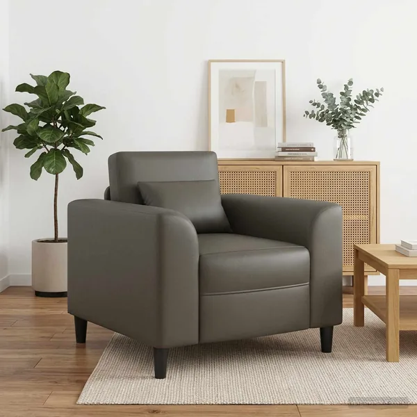 Fauteuil Gris Simili cuir