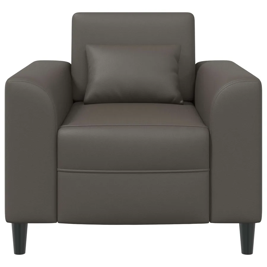 Fauteuil Gris Simili cuir - 3