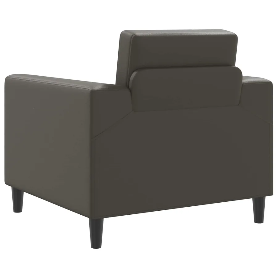 Fauteuil Gris Simili cuir - 5