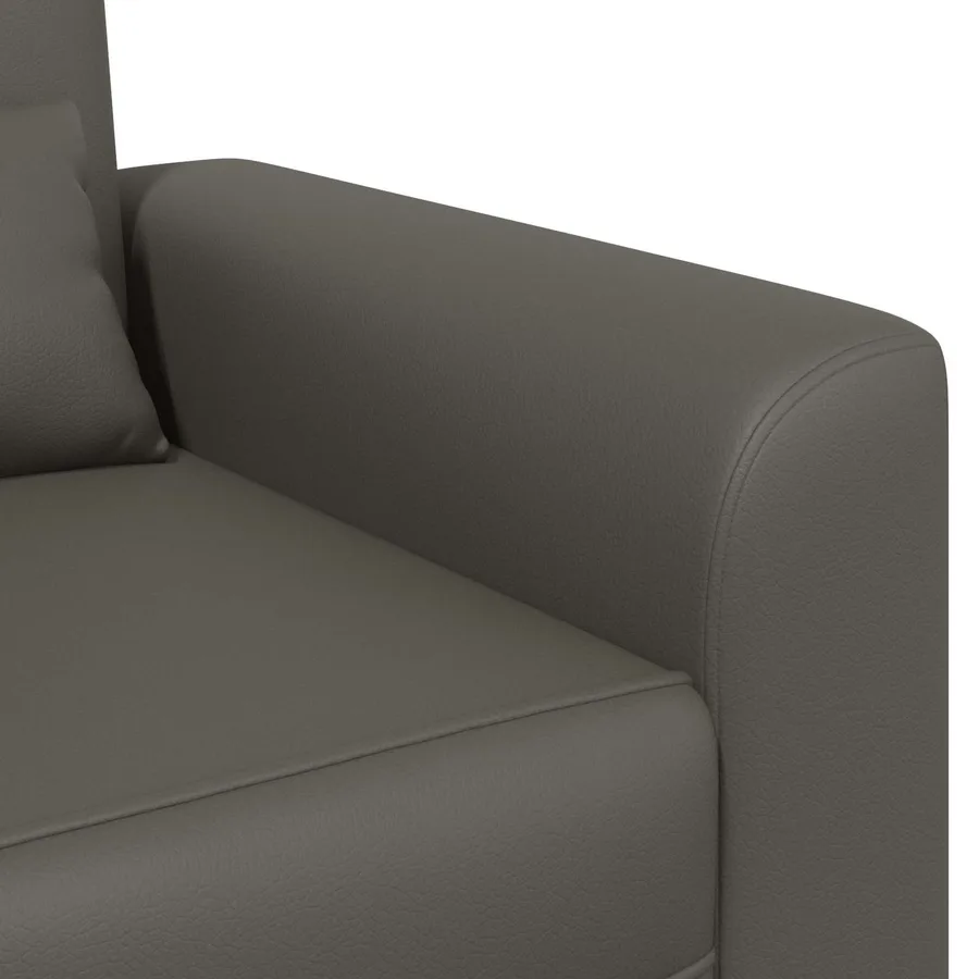 Fauteuil Gris Simili cuir - 6