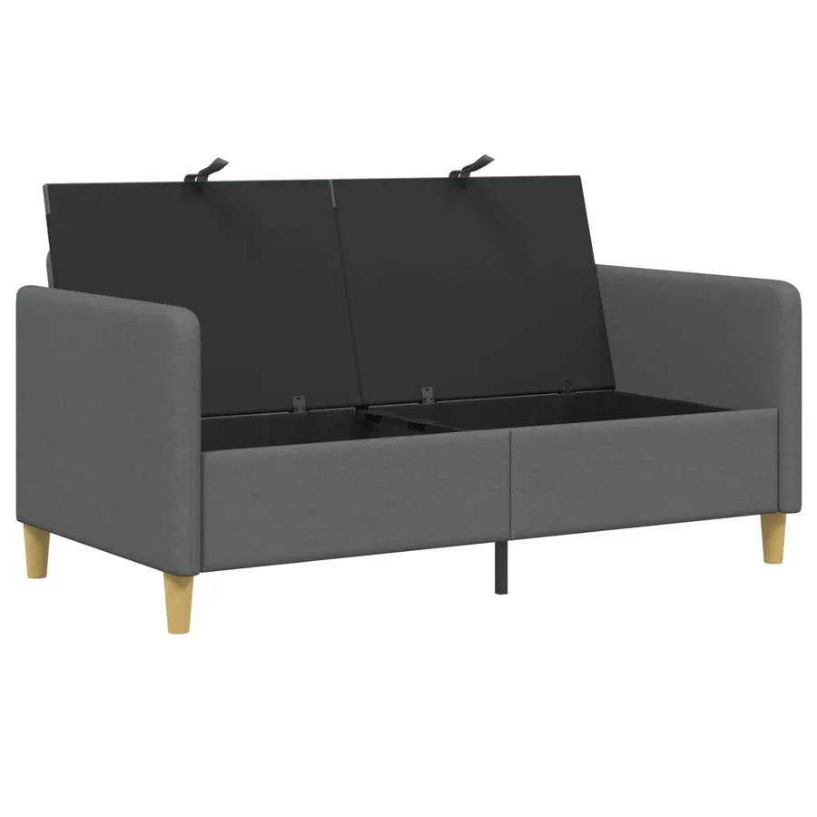 Sofa avec rangement Gris foncé 152 x 78 x 87 cm Polyester - 4