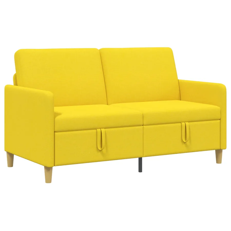 Sofa avec rangement Jaune clair 152 x 78 x 87 cm Polyester - 2