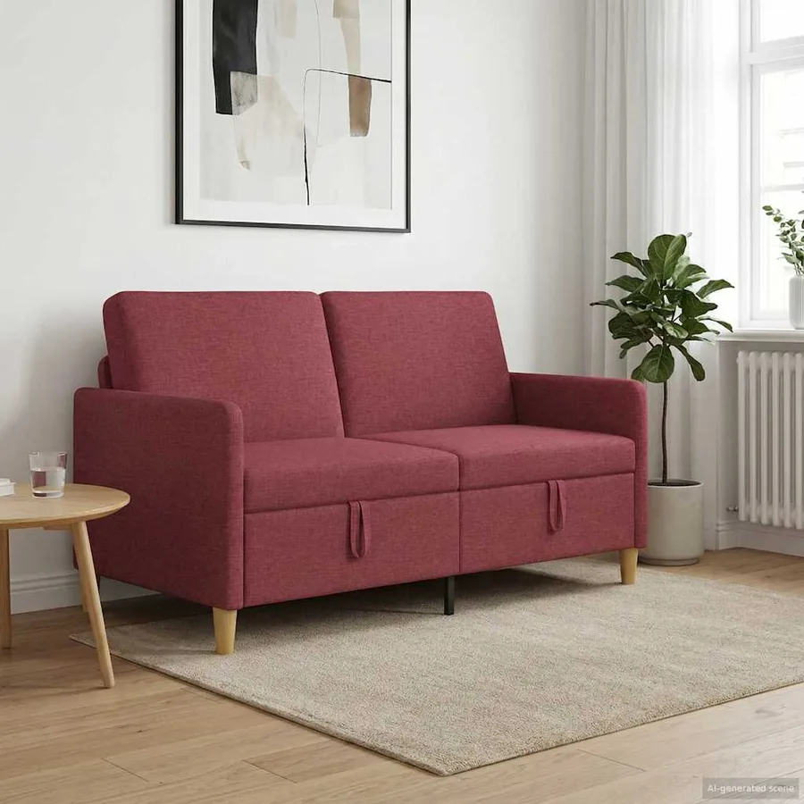 Sofa avec rangement Bordeaux 152 x 78 x 87 cm Polyester