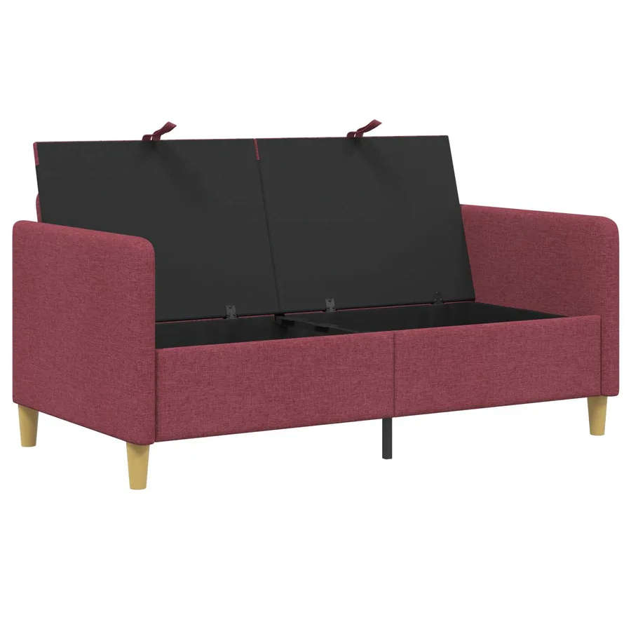 Sofa avec rangement Bordeaux 152 x 78 x 87 cm Polyester - 4