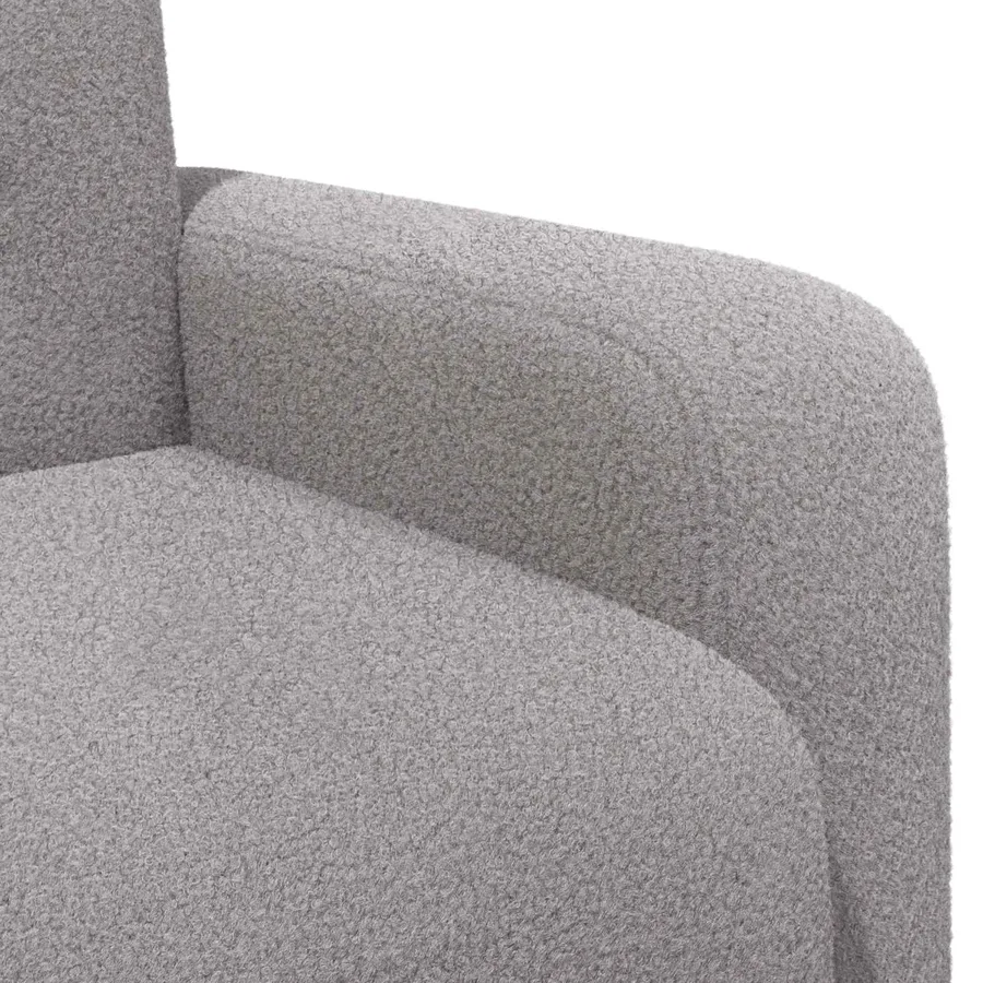 Fauteuil Gris clair Bouclé - 6
