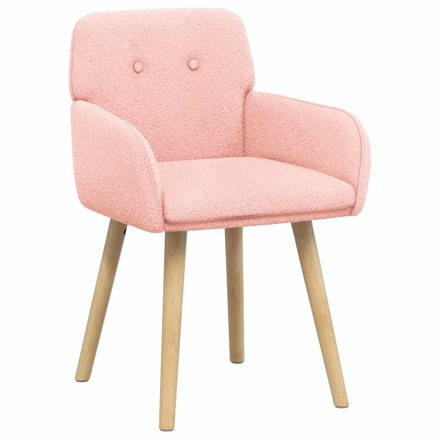 Chaises de salle à manger 2 pcs Bouclé Rose 59 x 57 x 85 cm - 2