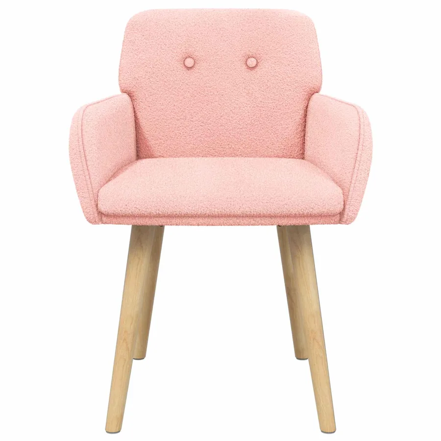 Chaises de salle à manger 2 pcs Bouclé Rose 59 x 57 x 85 cm - 3