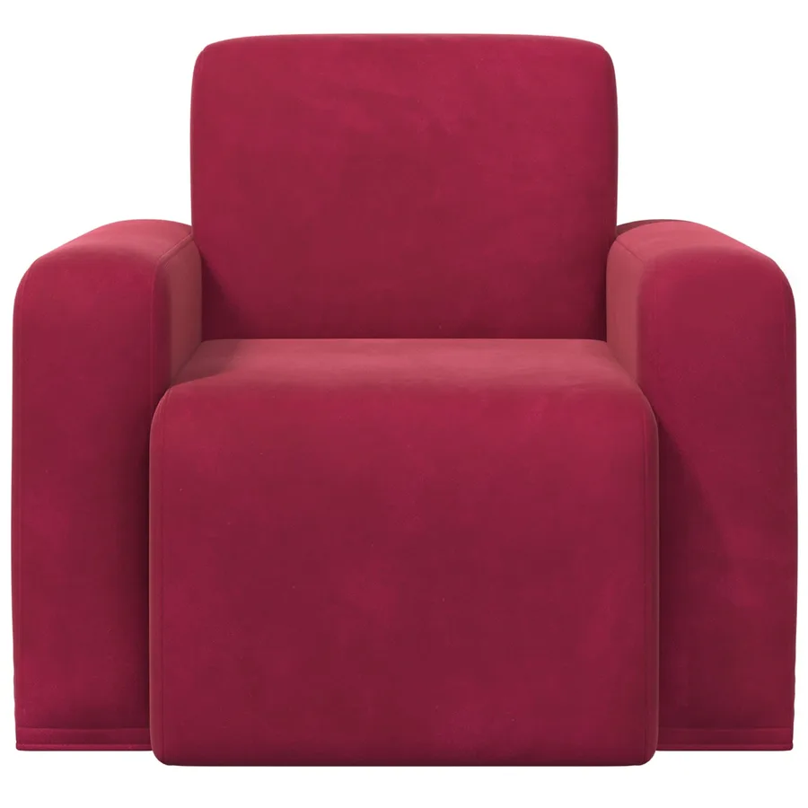 Fauteuil Bordeaux Velours - 3
