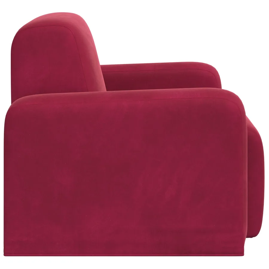 Fauteuil Bordeaux Velours - 4