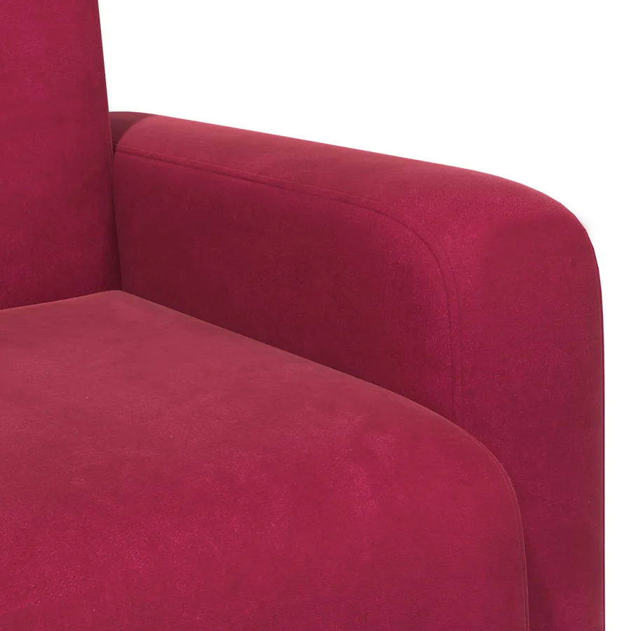 Fauteuil Bordeaux Velours - 6