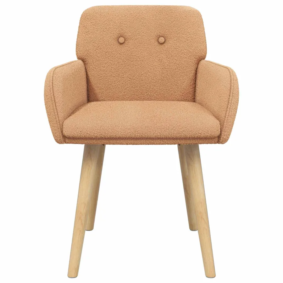 Chaises de salle à manger 4 pcs Bouclé Beige 59 x 57 x 85 cm - 3